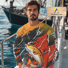 Load image into Gallery viewer, Personalized Redfish Fishing Jerseys, Red Drum Saltwater Tournament Fishing Shirts NHT464