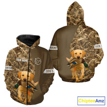 Load image into Gallery viewer, Duck Hunting Brown Camo Shirt With Yellow Lab For Duck Hunter - Beautiful Duck Hunting Gifts NHT228