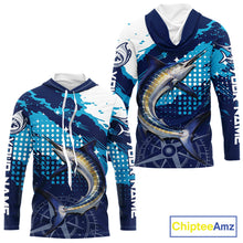 Load image into Gallery viewer, Custom Marlin Long Sleeve Fishing Shirts For Men, Design Marlin Fishing Jerseys NHT466