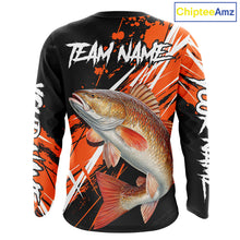 Load image into Gallery viewer, Personalized Redfish Fishing Tournament , Red Drum Saltwater Fishing Shirts Long Sleeve NHT467