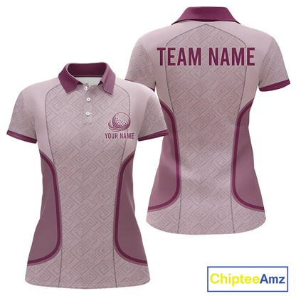 Womens Custom Name Golf Polo Shirt, Golf Team Shirt For Mom, Mother's Day Golf Gift NHT747