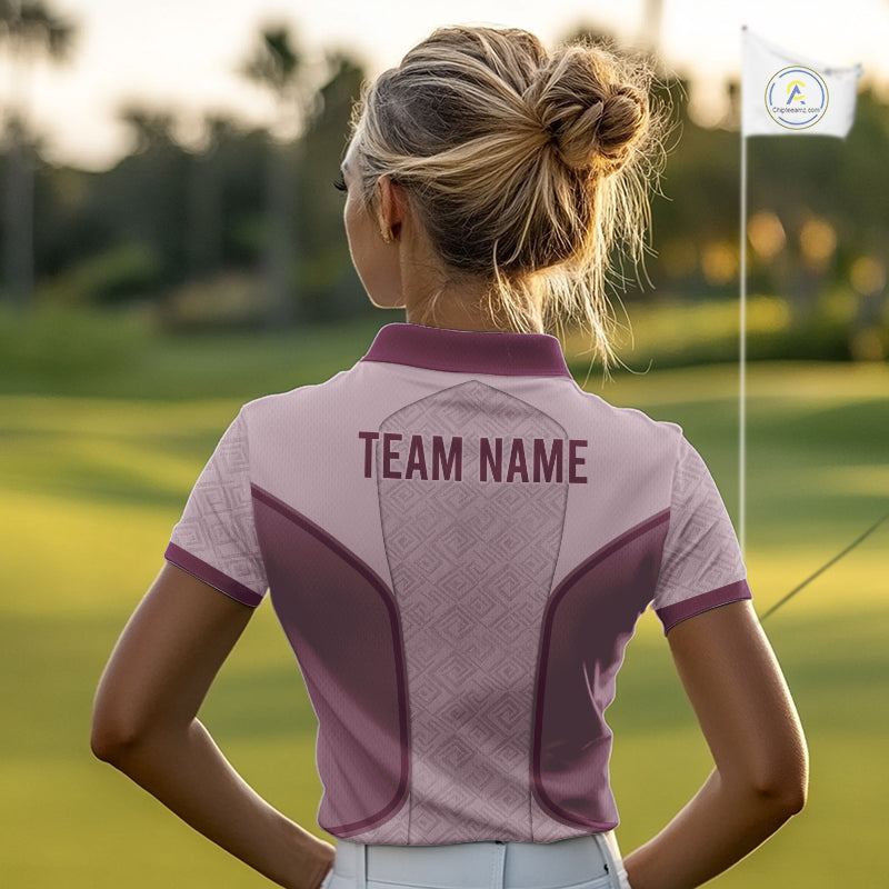 Womens Custom Name Golf Polo Shirt, Golf Team Shirt For Mom, Mother's Day Golf Gift NHT747