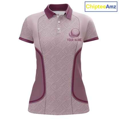 Womens Custom Name Golf Polo Shirt, Golf Team Shirt For Mom, Mother's Day Golf Gift NHT747