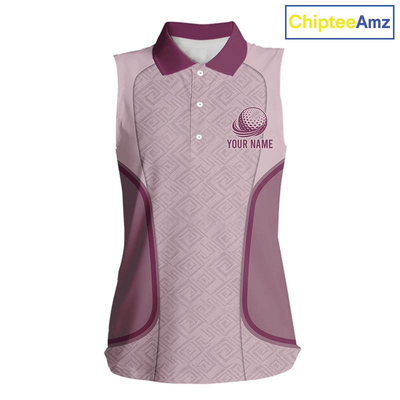 Sleeveless Womens Custom Name Golf Polo Shirt, Golf Team Shirt For Mom, Mother's Day Golf Gift NHT747
