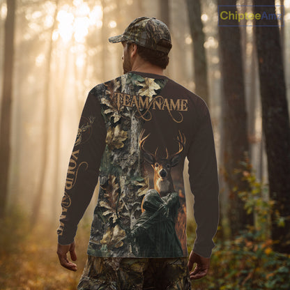 Best Brown Deer Hunting Shirt 3D All-Over Print with Camo, Grim Reaper For Deer Hunters NHT25