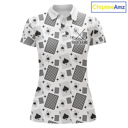 Personalized Poker Womens Golf Polo Shirt Funny Golf Top For Team, Golfer Gift For Womens NHT754