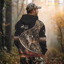 Load image into Gallery viewer, Deer Jumping Shirt Black Camo 3D Custom, Season Deer Hunting, Whitetail Deer Shirt NHT134