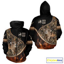 Load image into Gallery viewer, Deer Jumping Shirt Black Camo 3D Custom, Season Deer Hunting, Whitetail Deer Shirt NHT134