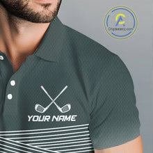 Load image into Gallery viewer, Personalized Golf Polo Shirt Custom Name Golf Club Polo For Men Golf Tournament Apparel|Green NHT1099