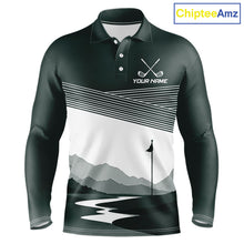 Load image into Gallery viewer, Personalized Golf Polo Shirt Custom Name Golf Club Polo For Men Golf Tournament Apparel|Green 