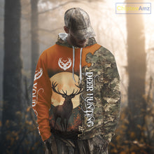 Load image into Gallery viewer, Best Orange Camo Deer Hunting Clothes 3D Full Print Full Moon Buck Design For Deer Hunters NHT41