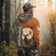 Load image into Gallery viewer, Best Orange Camo Deer Hunting Clothes 3D Full Print Full Moon Buck Design For Deer Hunters NHT41