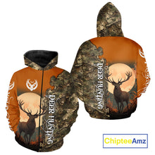 Load image into Gallery viewer, Best Orange Camo Deer Hunting Clothes 3D Full Print Full Moon Buck Design For Deer Hunters NHT41