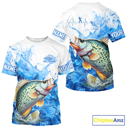 Crappie Fishing Shirts Short Sleeve, Ice Fishing Long Sleeve Shirt For Men, Crappie Fishing Apparel NHT1384