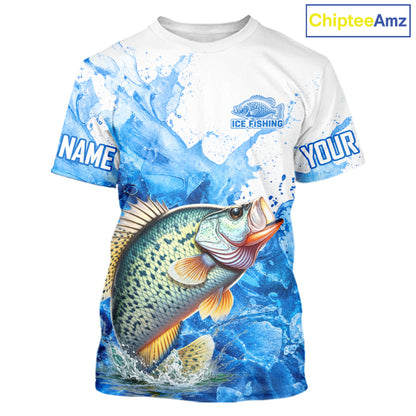 Crappie Fishing Shirts Short Sleeve, Ice Fishing Long Sleeve Shirt For Men, Crappie Fishing Apparel NHT1384