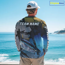 Load image into Gallery viewer, Tuna Fishing Shirt Blue Camo Custom Name, Tuna Fishing Team Jerseys NHT476