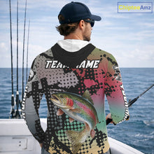 Load image into Gallery viewer, Rainbow Trout Hooded Fishing Shirt Pink Camo Custom Name, Rainbow Trout Fishing Team Jerseys NHT477