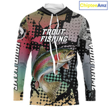 Load image into Gallery viewer, Rainbow Trout Hooded Fishing Shirt Pink Camo Custom Name, Rainbow Trout Fishing Team Jerseys NHT477