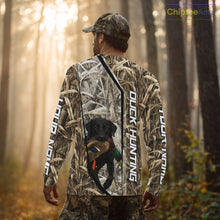 Load image into Gallery viewer, Black Lab Retriever Mallard Duck Hunting Camo Shirt – Perfect Gift for Hunters NHT240