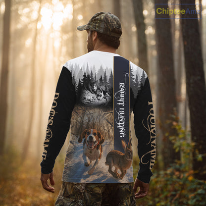Beagle Rabbit Hunting 3D Camouflage Shirt – All Over Printed Design, Ideal Gift for Hunters NHT242