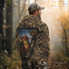 Load image into Gallery viewer, Duck Hunting Shirt Custom Name with Vizsla Dog Camo Hunting Clothes For Hunters NHT153