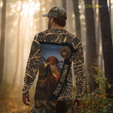 Load image into Gallery viewer, Duck Hunting Shirt Custom Name with Vizsla Dog Camo Hunting Clothes For Hunters NHT153