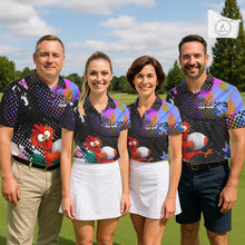 Load image into Gallery viewer, Custom Team Name Crazy Rooster Golf Polo Shirt Personalized Men Performance Golf Jersey