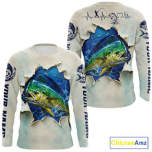 Load image into Gallery viewer, Mahi Mahi Fishing Long Sleeve Shirt 3D Ocean Fish Graphic Angler Gift For Fishing Lovers For Men The Brand ChipteeAmz