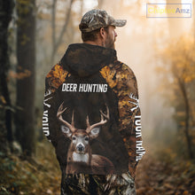 Load image into Gallery viewer, Whitetail Deer Hunting Custom Name Camo Shirt, Personalized Deer Hunting Clothing NHT257