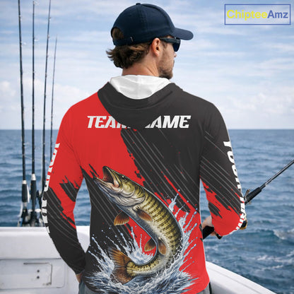 Hooded Musky Fishing Long Sleeve Tournament Shirts, Personalized Musky Fishing Jerseys NHT588