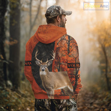 Load image into Gallery viewer, Whitetail Deer Hunting Orange Camo 3D All Over Printed Shirt, Custom Name Hunting Shirt NHT259