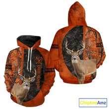 Load image into Gallery viewer, Whitetail Deer Hunting Orange Camo 3D All Over Printed Shirt, Custom Name Hunting Shirt NHT259