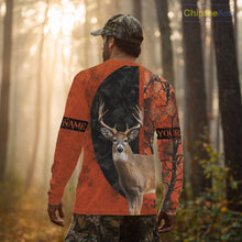 Load image into Gallery viewer, Whitetail Deer Hunting Orange Camo 3D All Over Printed Shirt, Custom Name Hunting Shirt NHT259