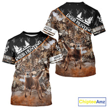 Load image into Gallery viewer, Best Whitetail Deer Hunting Shirt Black Brown Forest Camo 3D All Over Print For Deer Hunters NHT55