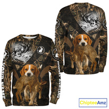 Load image into Gallery viewer, Personalized Rabbit Hunting Beagle Dog Camouflage Custom Name 3D Shirts, Rabbit Hunting Gifts NHT326