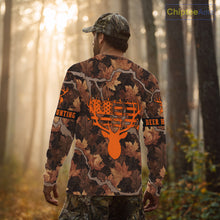 Load image into Gallery viewer, Whitetail Deer Hunting Shirt-Personalized US Flag Camouflage, Best Gifts for Deer Hunters NHT71