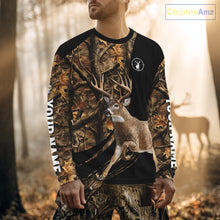 Load image into Gallery viewer, Whitetail Deer Hunting Black Brown Camo 3D All Over Print, Hunting Clothes for Deer Season NHT261