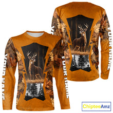 Load image into Gallery viewer, Whitetail Deer Hunting Orange Camo Autumn - Personalized All Over Print Deer Hunting Clothes NHT179