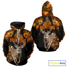 Load image into Gallery viewer, Deer Hunting Black With Camo Autumn - Personalized All Over Print Deer Hunting Clothes NHT182
