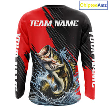 Load image into Gallery viewer, Largemouth Bass Fishing Long Sleeve Tournament Shirts, Personalized Bass Fishing Jerseys NHT431