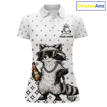 Load image into Gallery viewer, Funny Raccoon Golf Polo Shirt Custom Team Name Personalized Golf Team Polo Gift For Womens