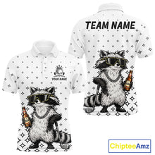 Load image into Gallery viewer, Funny Raccoon Golf Polo Shirt Custom Team Name Personalized Golf Team Polo Gift For Men