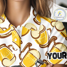 Load image into Gallery viewer, Funny Raccoon Beer Golf Polo Shirt Personalized Name Custom Golf Shirt Golfer Gift For Womens