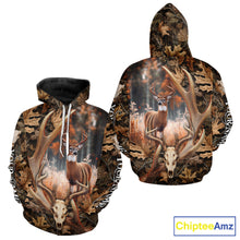 Load image into Gallery viewer, Deer Skull Reaper Hunting Camouflage Hunting Clothes Customize 3D All Over Printed Shirts NHT185
