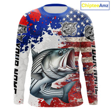 Load image into Gallery viewer, Custom Striped Bass Fishing Saltwater Performance Shirts, Fishing Shirt For Men NHT498