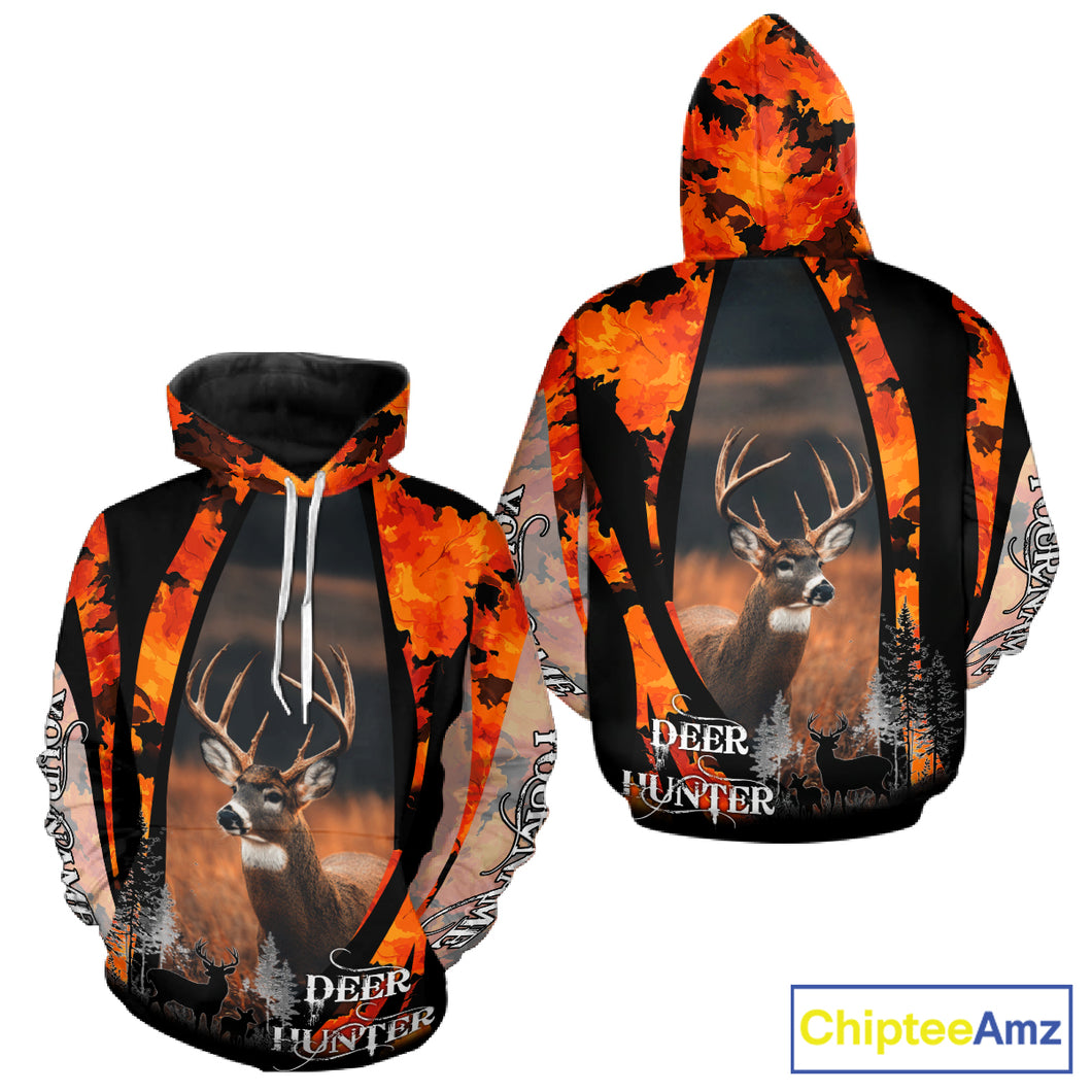 Beautiful Deer Hunting Shirt Orange Camo Custom Name Hunting Clothes For Deer Hunters NHT79