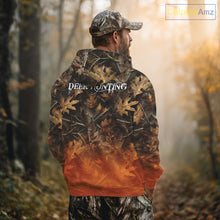 Load image into Gallery viewer, Fall Season Deer Hunting Shirt Custom Name Camo Clothes For Men Best Deer Hunting NHT81