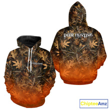 Load image into Gallery viewer, Fall Season Deer Hunting Shirt Custom Name Camo Clothes For Men Best Deer Hunting NHT81