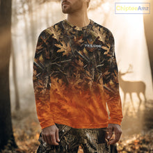 Load image into Gallery viewer, Fall Season Deer Hunting Shirt Custom Name Camo Clothes For Men Best Deer Hunting NHT81