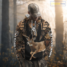Load image into Gallery viewer, Whitetail Deer Jumping 3D All Over Print Shirts, Personalized Hunting Gifts For Deer Hunters NHT194